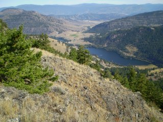 Looking towards Twin Lakes from the peak, Yellow Lake Trail 2014-09.